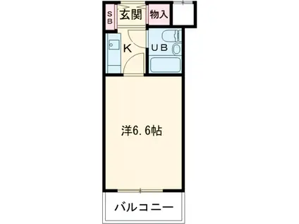 ライオンズマンション雪ヶ谷(1K/3階)の間取り写真