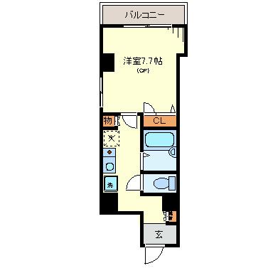 ガーデンシティー本蓮沼(1K/2階)の間取り写真