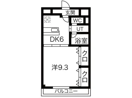 THE VENUS OF WHITE Ⅱ(1DK/3階)の間取り写真