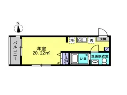 メルディア日進(1K/3階)の間取り写真