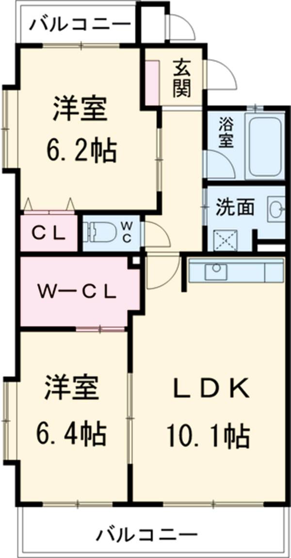 ETERNO(2LDK/3階)の間取り写真