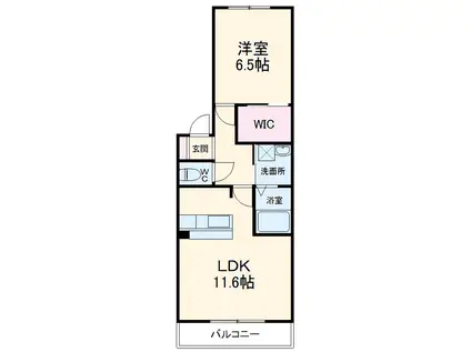 ルージュ・フォンセ(1LDK/1階)の間取り写真