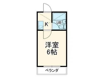 メゾン ブランシェⅡ(ワンルーム/1階)の間取り写真