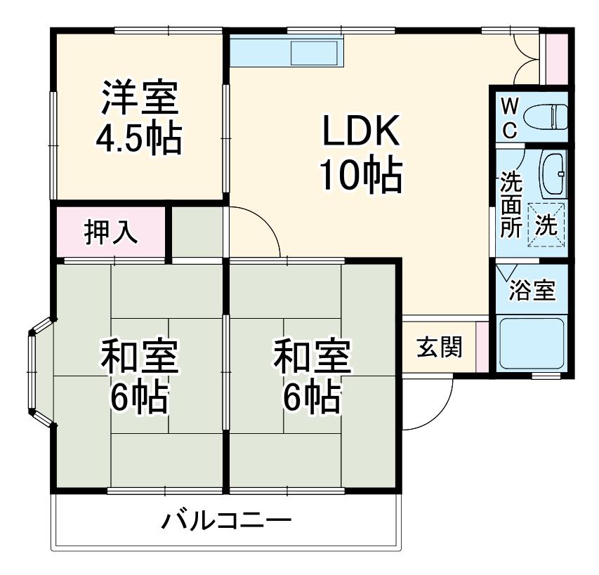 サンタマダレーナ(3LDK/2階)の間取り写真