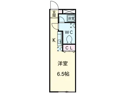 メゾン三幸(1K/2階)の間取り写真
