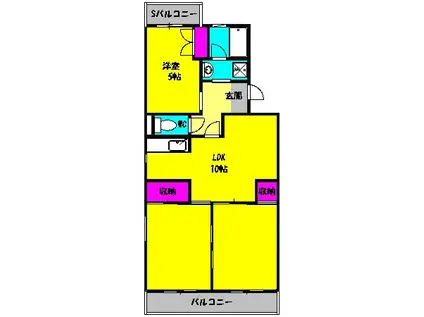 サンパレス湘南Ⅲ(3LDK/4階)の間取り写真