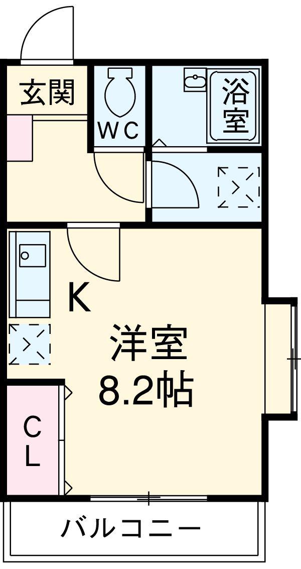ソフィア(ワンルーム/2階)の間取り写真