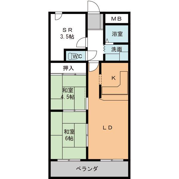 メゾン太平洋(3LDK/8階)の間取り写真