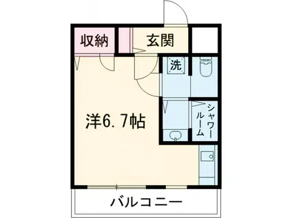 トヨタ東京教育センター別館(1K/2階)の間取り写真