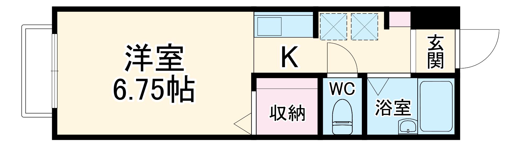MAISON BIEN メゾン ビアン(ワンルーム/2階)の間取り写真