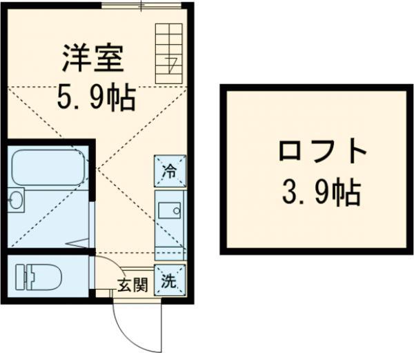インベスト押上(ワンルーム/1階)の間取り写真
