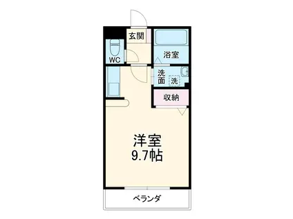 エクセレントⅡ(ワンルーム/1階)の間取り写真