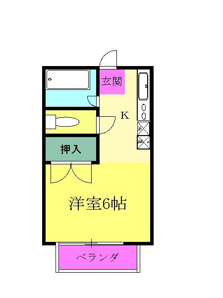 サマックスロイヤルKO(1K/1階)の間取り写真