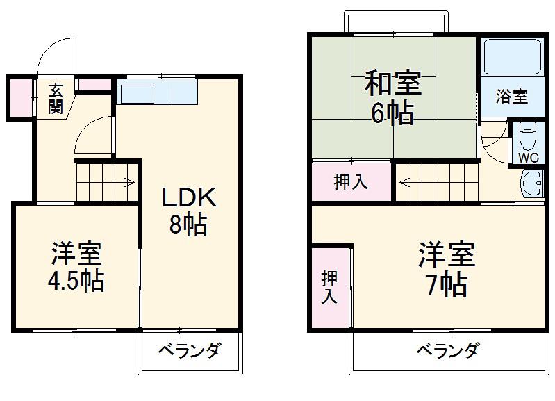 ワイズタウン 3棟(3LDK)の間取り写真