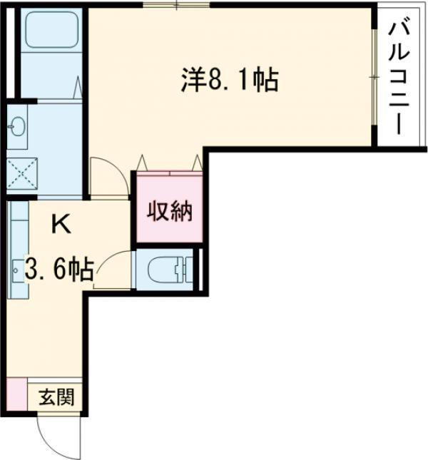 メゾンラフィーネ(1K/2階)の間取り写真
