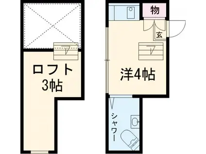 ボヌール上石神井(ワンルーム/3階)の間取り写真