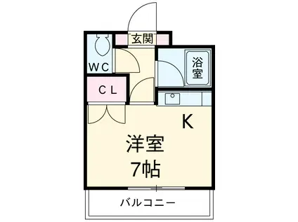 グレイスノア(ワンルーム/3階)の間取り写真