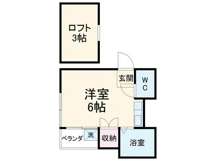 ファーザーズサン(ワンルーム/1階)の間取り写真