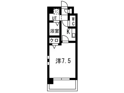 MERCI(1K/2階)の間取り写真