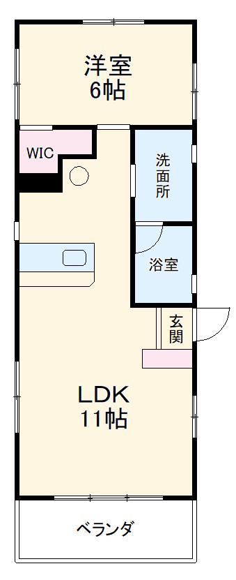 シャングリラ(1LDK/2階)の間取り写真