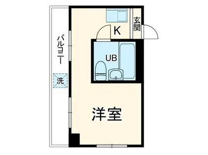 アドバンスⅠ(1K/3階)の間取り写真