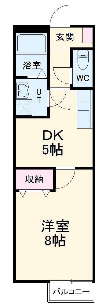 リナシメント(1DK/1階)の間取り写真
