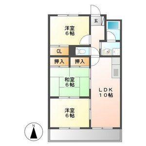 オークヒルズ(3LDK/3階)の間取り写真