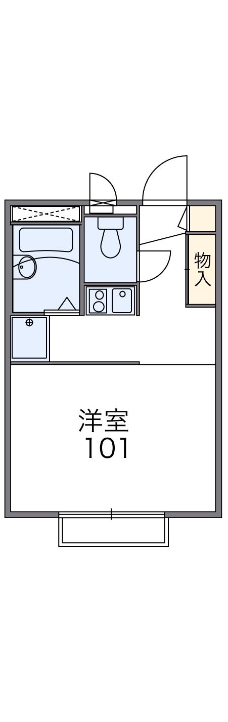 レオパレスステラコート(1K/2階)の間取り写真