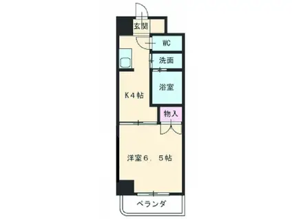 セントラル瑞穂(1K/6階)の間取り写真