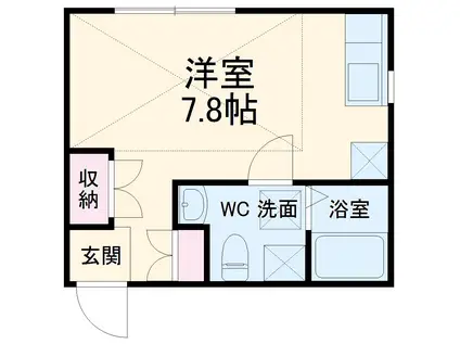 プリマルージュ松戸(ワンルーム/2階)の間取り写真