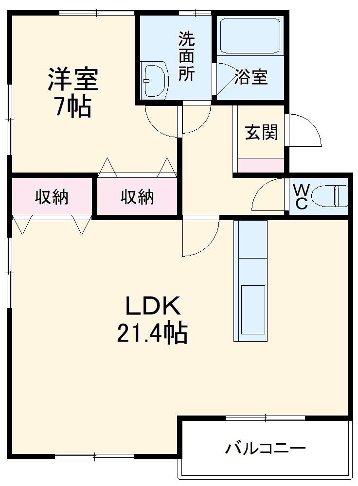 クオリティーハイツ上島(1LDK/1階)の間取り写真