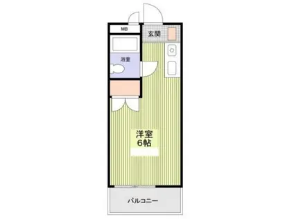 メイプルハウス町田(ワンルーム/4階)の間取り写真
