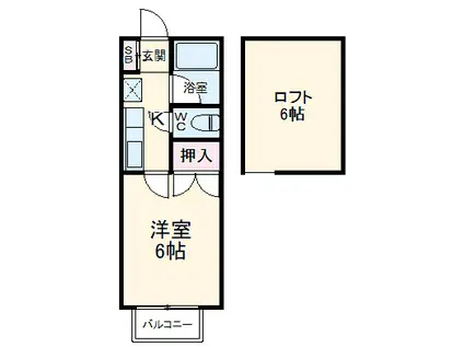 クラシカル吉住(1K/2階)の間取り写真