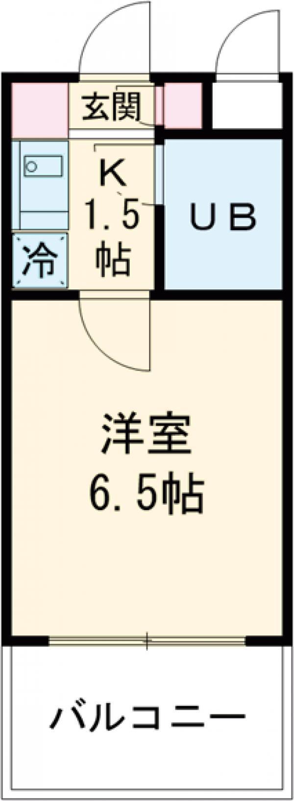 トレンタハウス桜新町(1K/2階)の間取り写真
