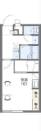 レオパレスルナシャインⅣ(1K/1階)の間取り写真