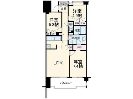 シエールグラン洋光台南公園(3LDK/3階)の間取り写真
