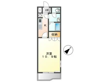 アンジェリーク(1K/2階)の間取り写真