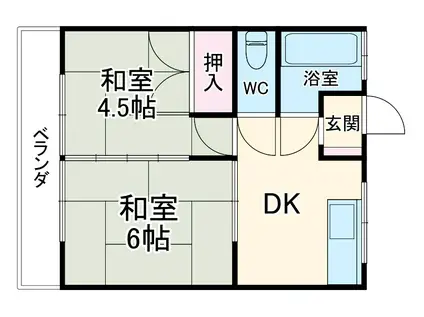 泉マンション(2K/3階)の間取り写真