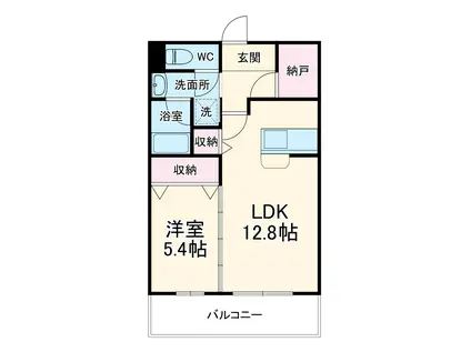 エーデルヴィラⅡ(1LDK/2階)の間取り写真