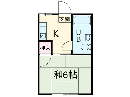 藤山荘(1K/1階)の間取り写真
