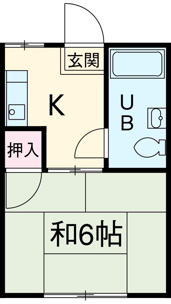 藤山荘(1K/1階)の間取り写真