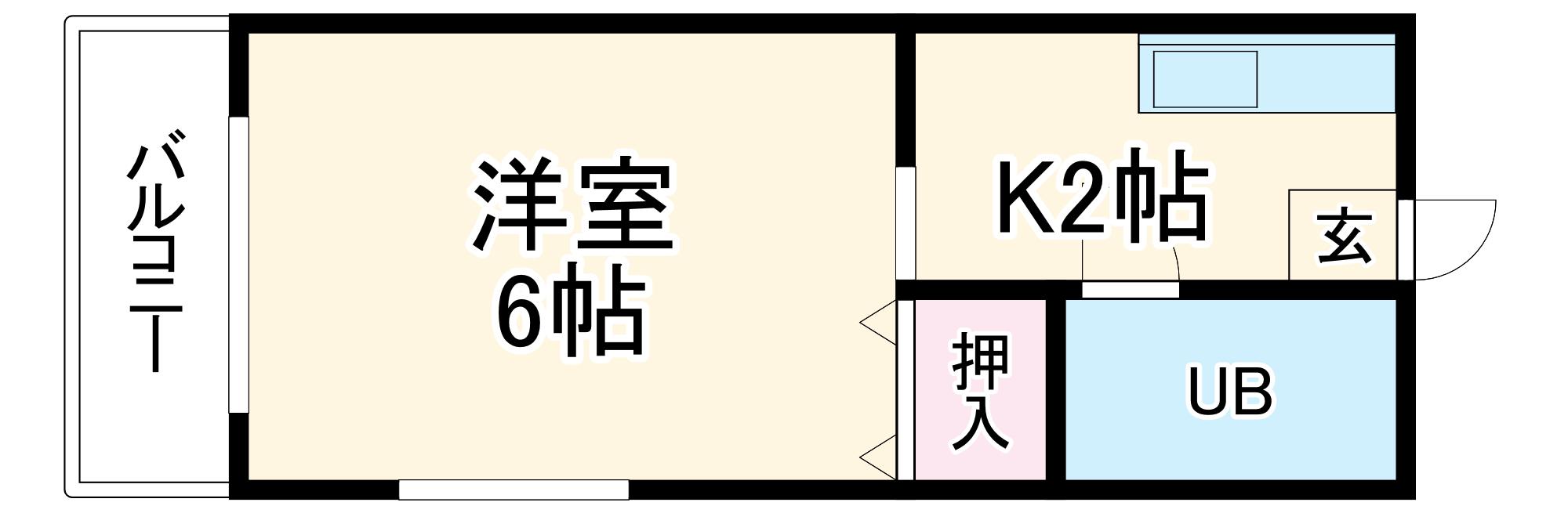 エクセランス岐阜西(1K/3階)の間取り写真