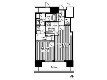 パークシティ武蔵小杉 ステーションフォレ(1LDK/35階)の間取り写真