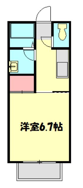 エトワール榎木町(1K/1階)の間取り写真