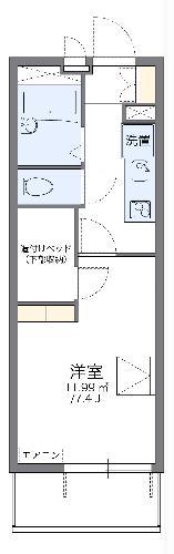 レオパレスみらい本町(1K/2階)の間取り写真