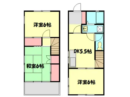 御殿グリーンヴィラ(3DK)の間取り写真