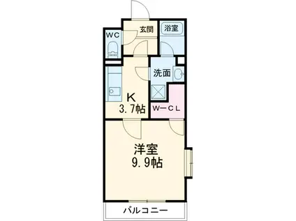 さんふーる(1K/2階)の間取り写真