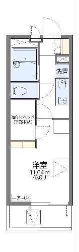 レオパレス千葉中央都町(1K/4階)の間取り写真