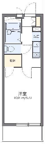 レオパレスメローフィールド K(1K/3階)の間取り写真