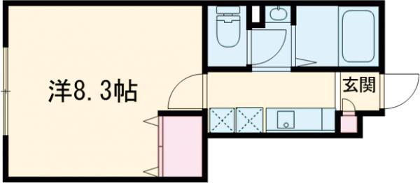 セレ桜丘(1K/1階)の間取り写真
